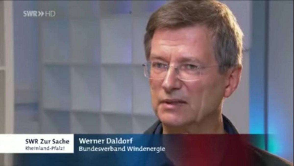 Interview mit Werner Daldorf vom Bundesverband Windenergie Interview mit Werner Daldorf vom Bundesverband Windenergie