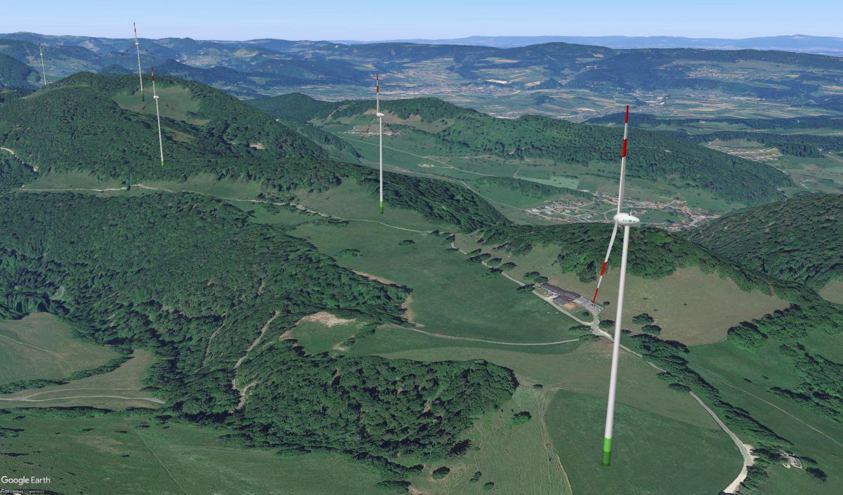 Windpark Meltingerberg: Sicht WKA 6 nach Meltingen Windpark Meltingerberg: Sicht WKA 6 nach Meltingen