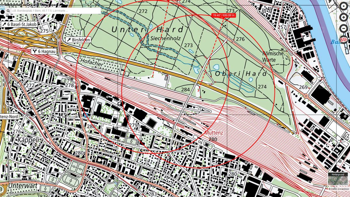 Mindestabstand zu Siedlung von 700m kann nicht eingehalten werden Mindestabstand zu Siedlung von 700m kann nicht eingehalten werden