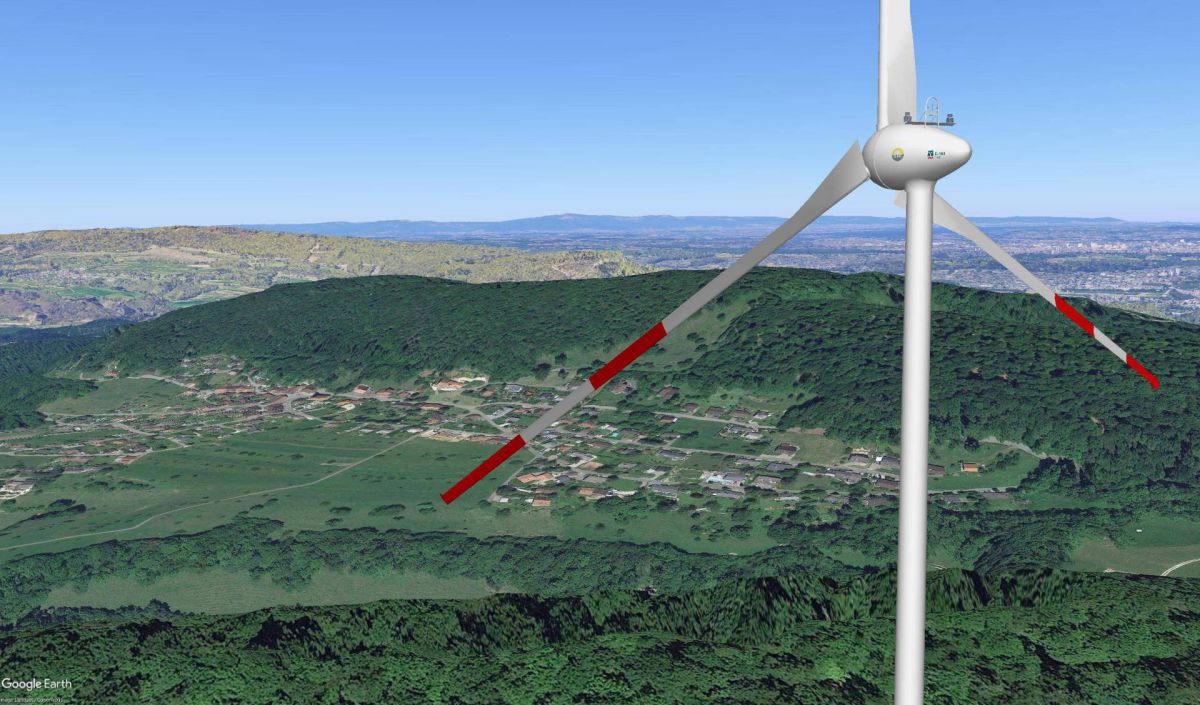 Windpark Homberg: Ansicht WKA 1 nach Himmelried Windpark Homberg: Ansicht WKA 1 nach Himmelried